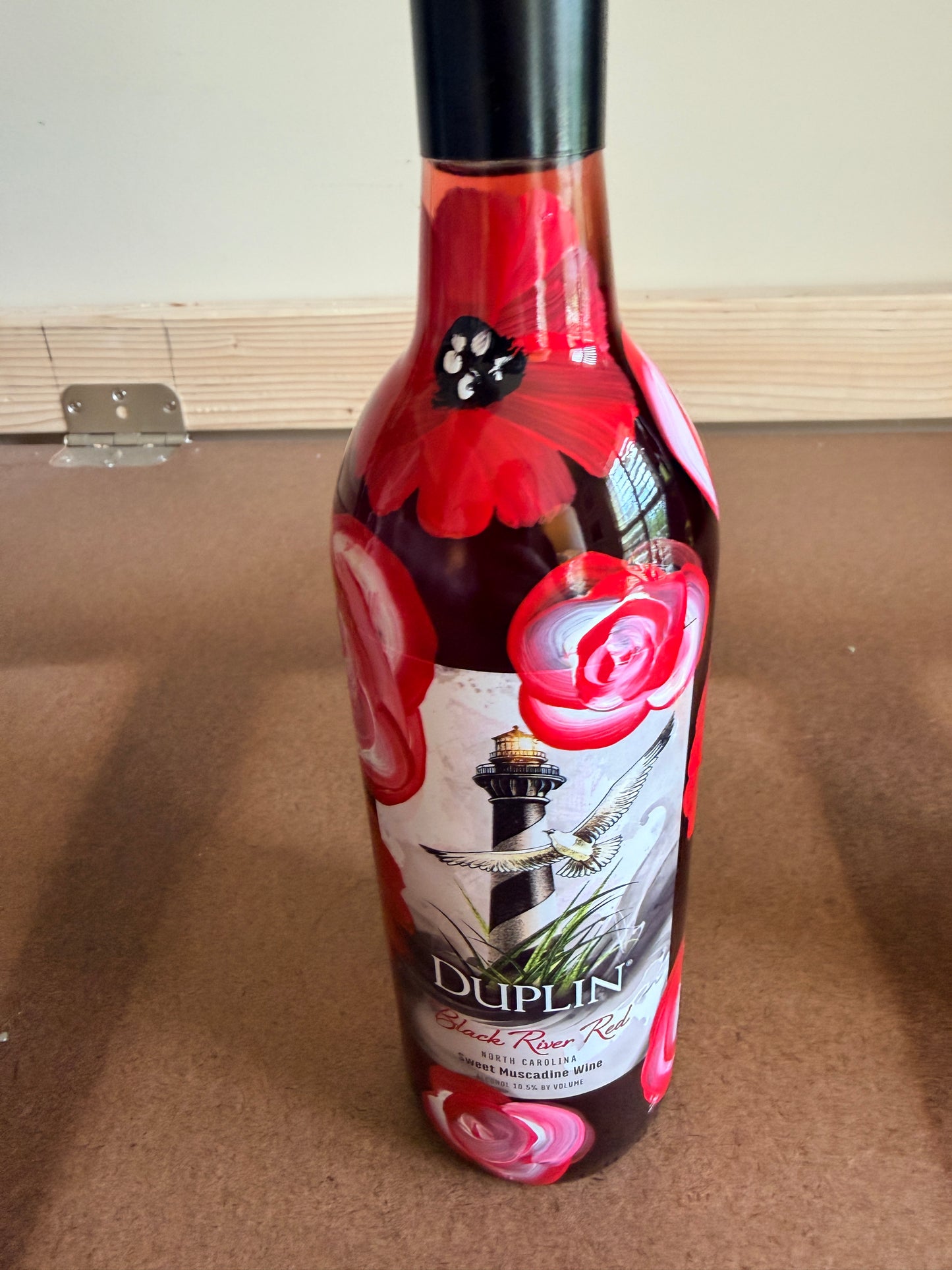 Hand-Painted Glass Bottle