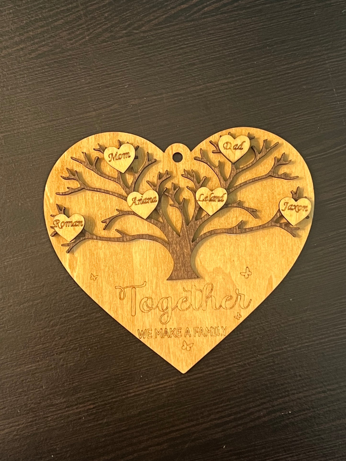 Family Tree Heart Personalized Ornament