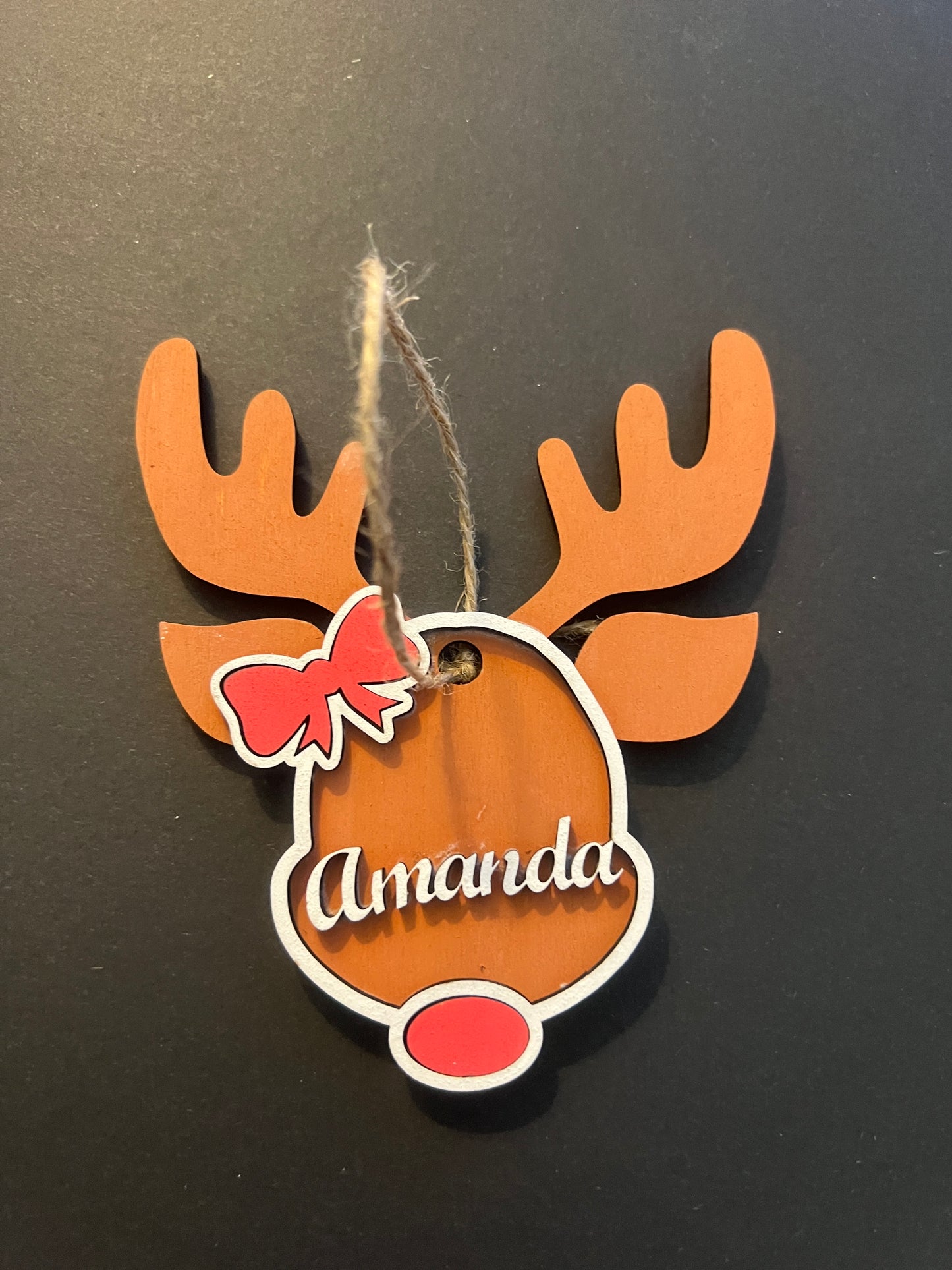 Personalized Reindeer Family Ornaments