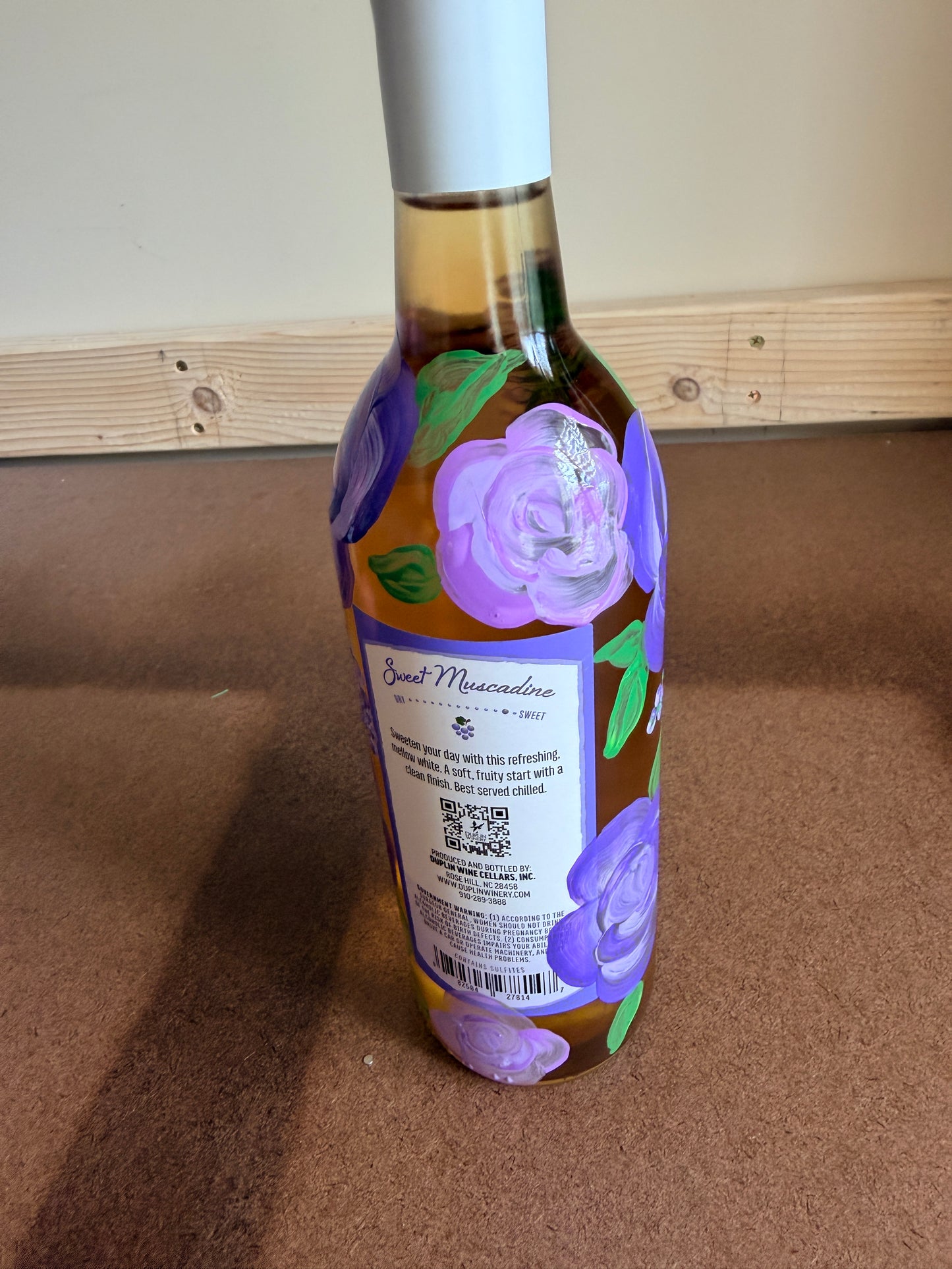 Hand-Painted Glass Bottle