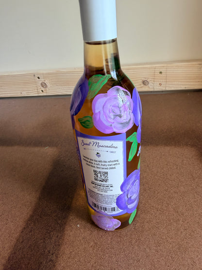 Hand-Painted Glass Bottle