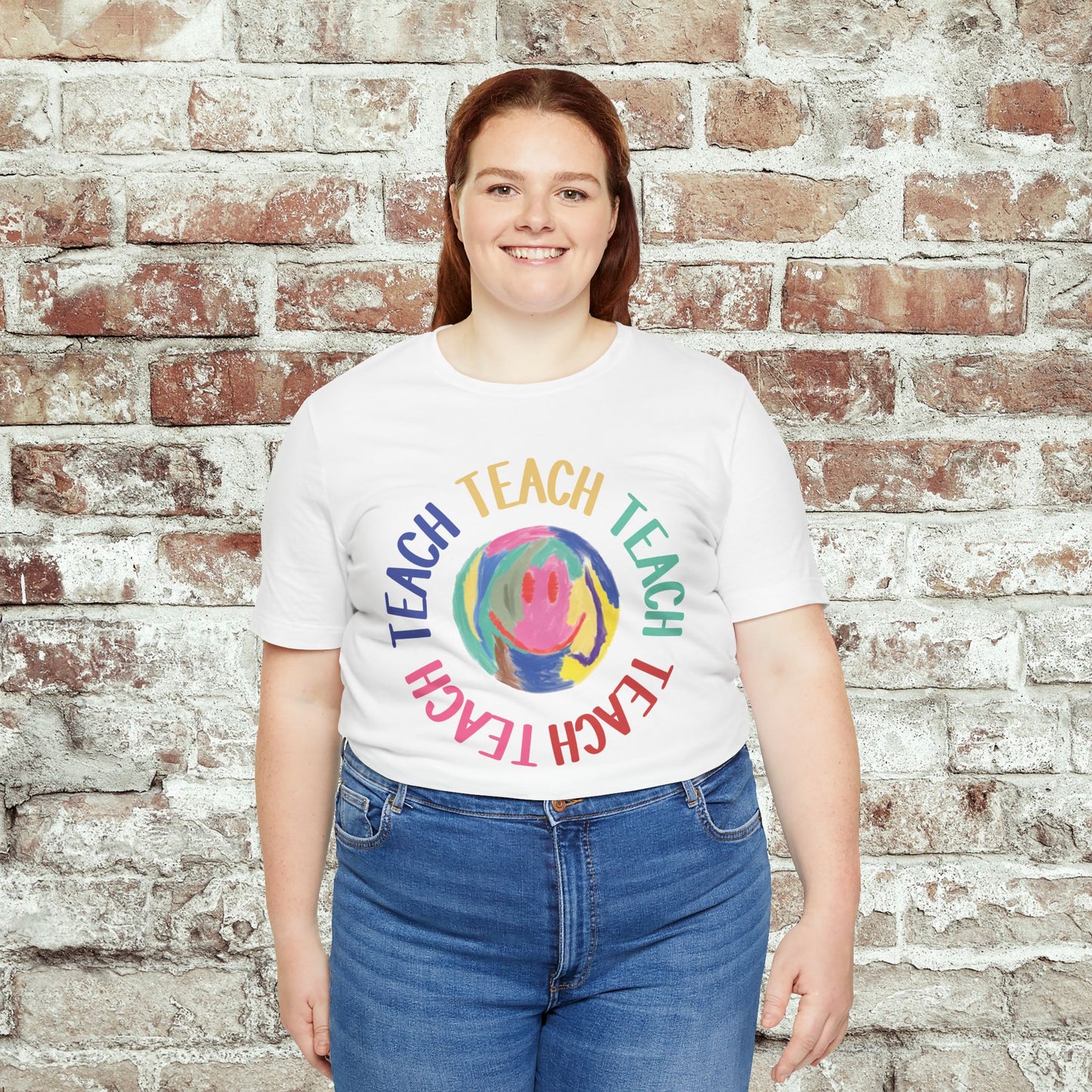 Unisex Soft-Style Teach Teach Teach Shirt for Teachers