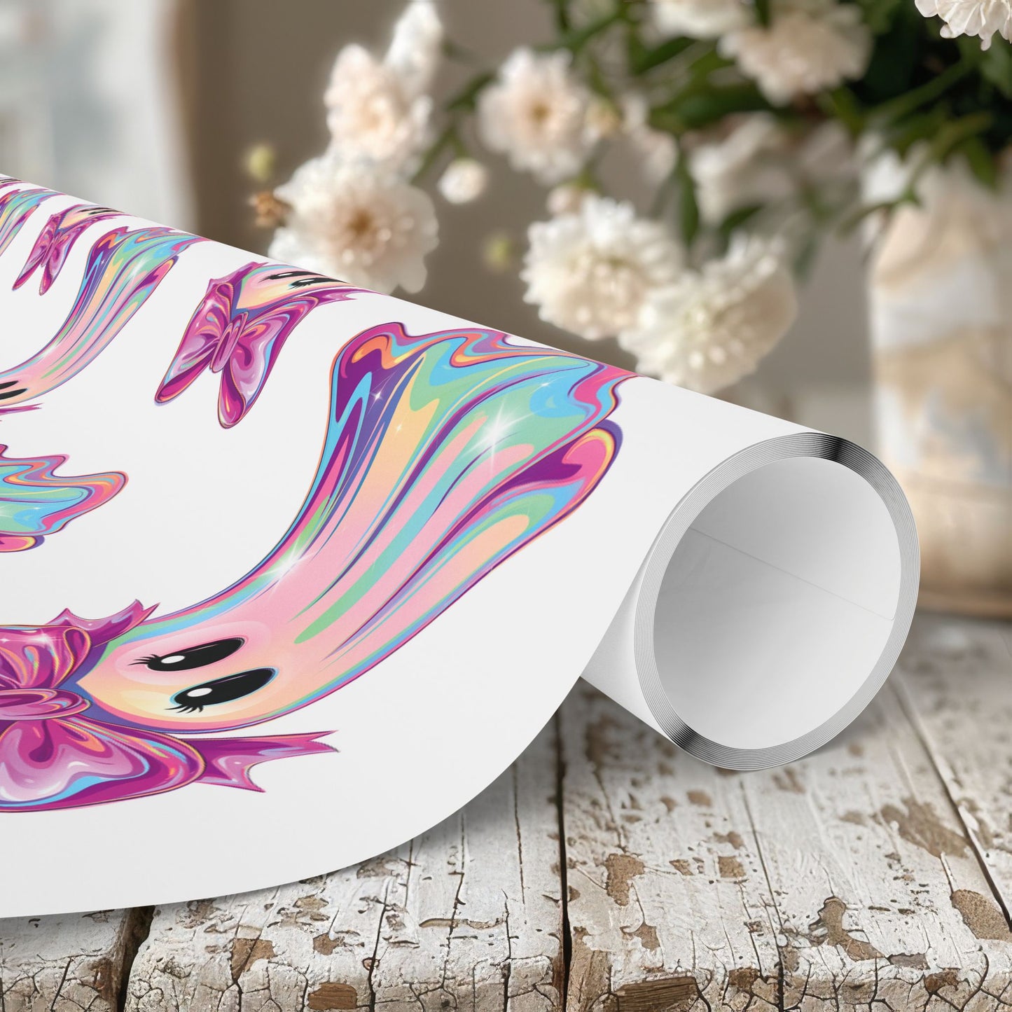 Iridescent Ghost Wrapping Paper