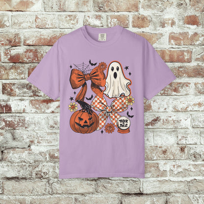 Spooky Halloween Ghost Bow T-shirt