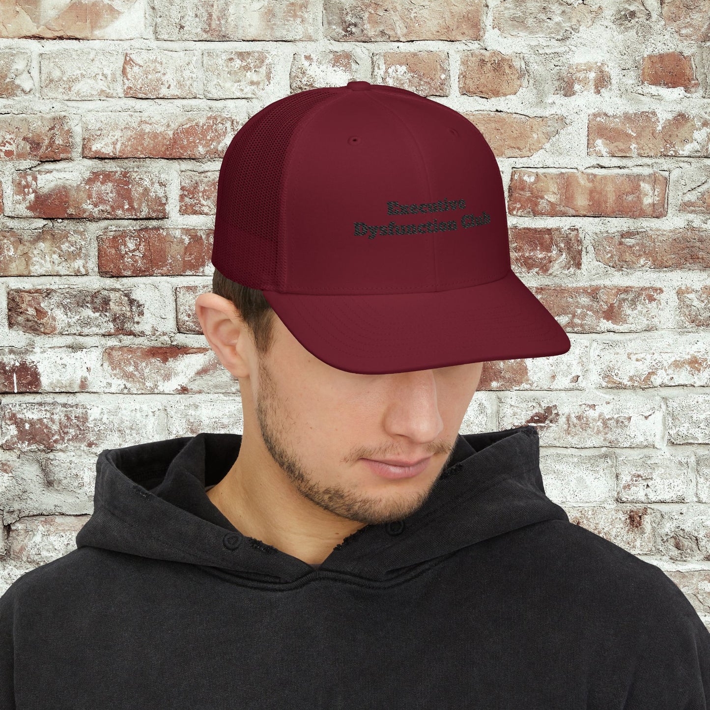 Embroidered Executive Dysfunction Club Richardson Trucker Cap