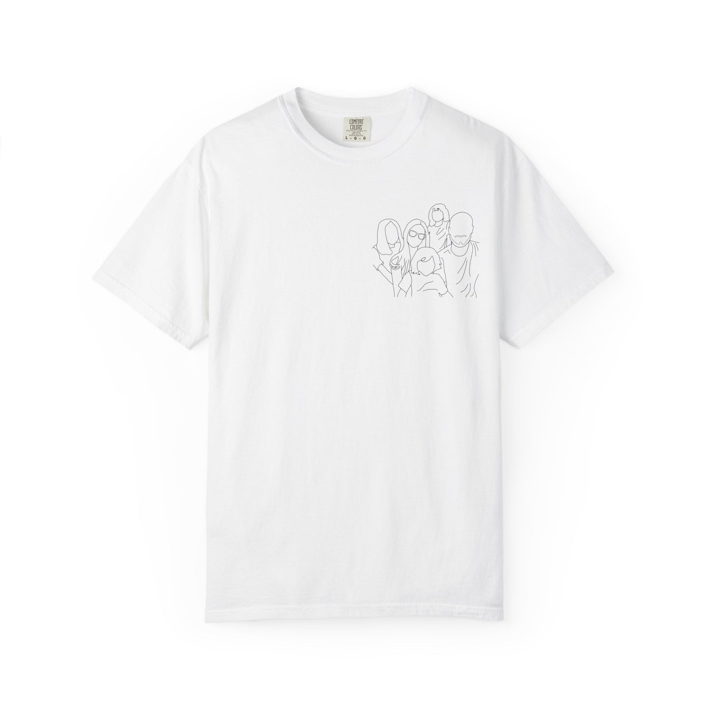 Custom Photo Shirt, Minimalist Line Art Unisex T-Shirt