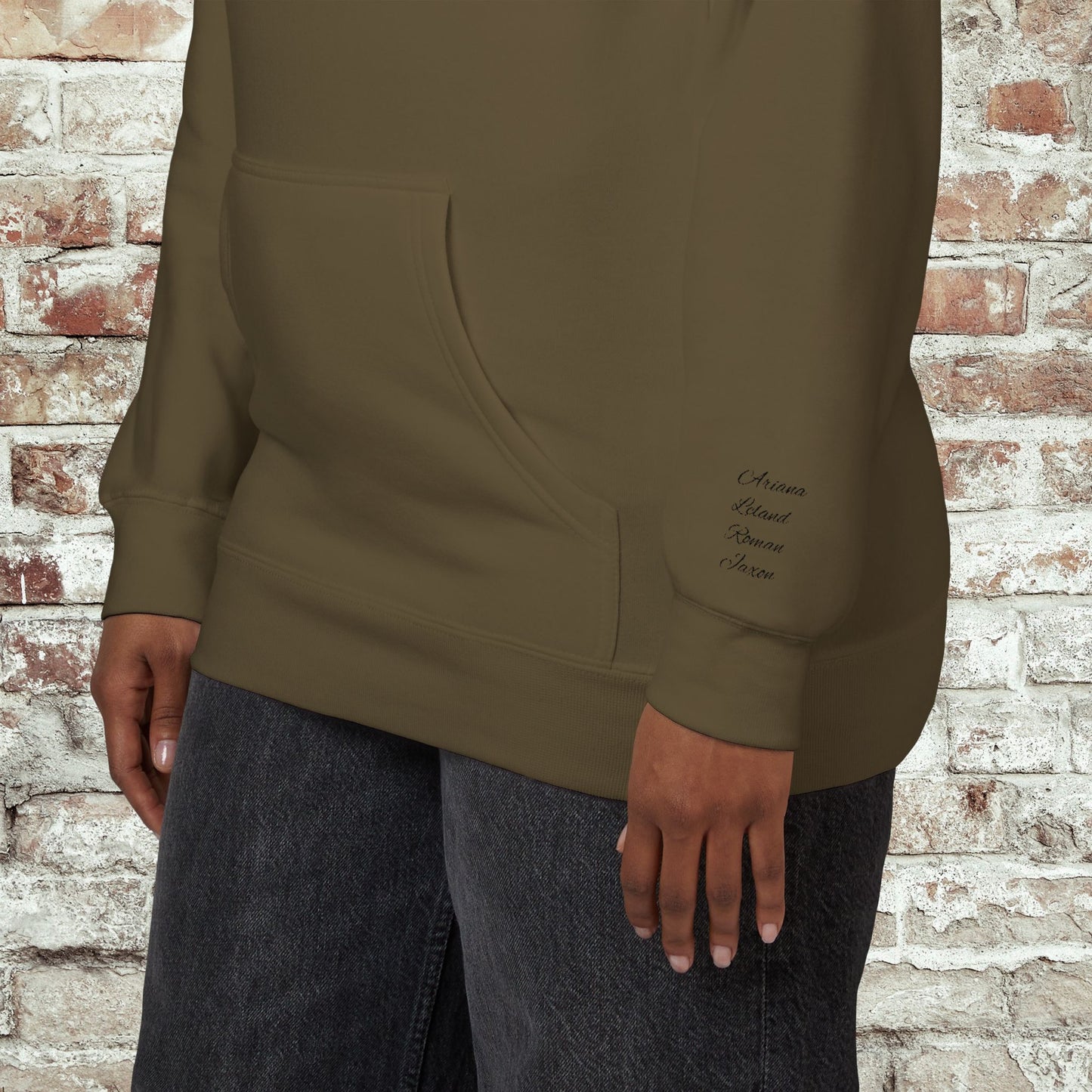 Personalized Embroidered Mama Hoodie with Kids Names