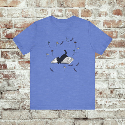 Book Lover's Cat Tee