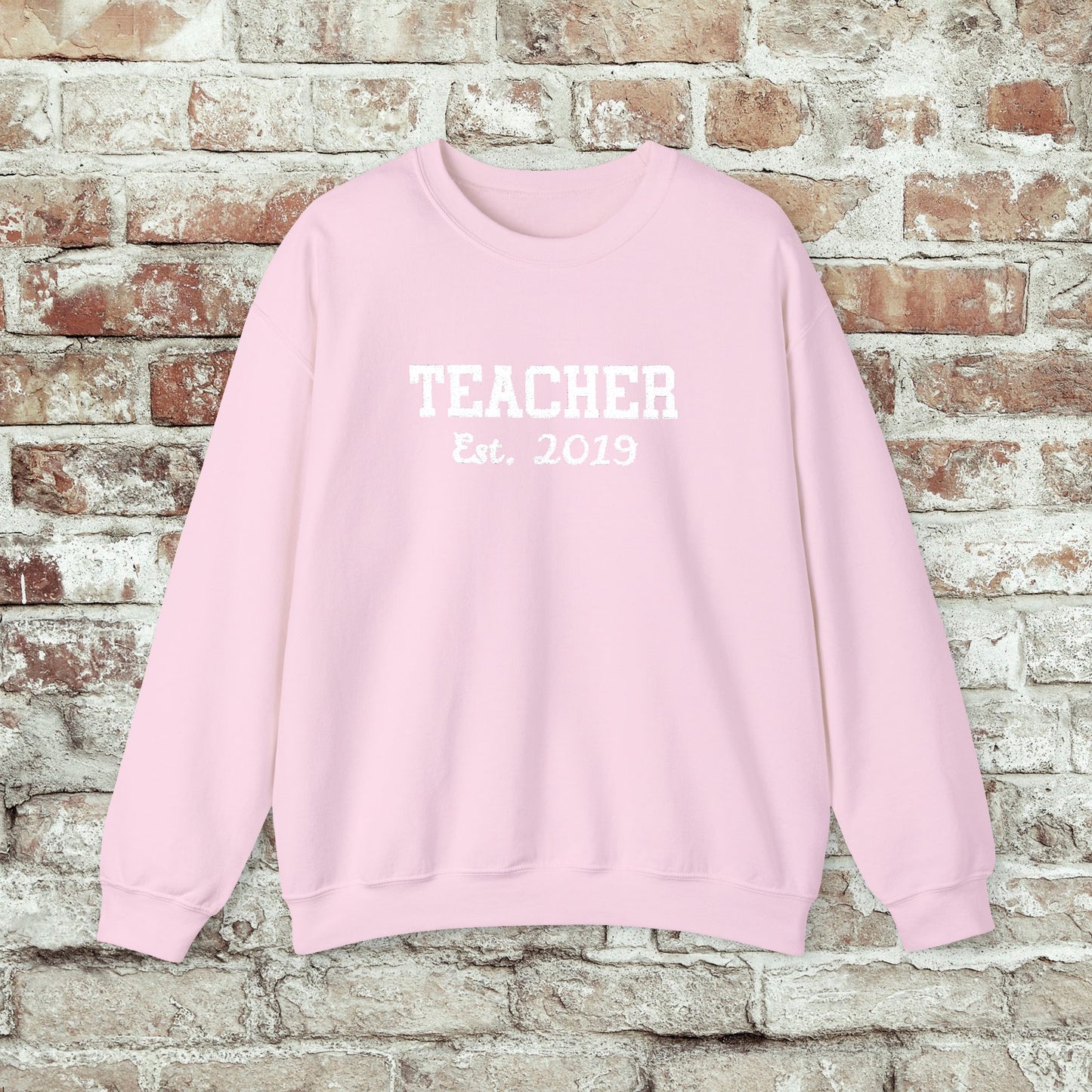 Embroidered Teacher Established (Custom Date) Sweatshirt