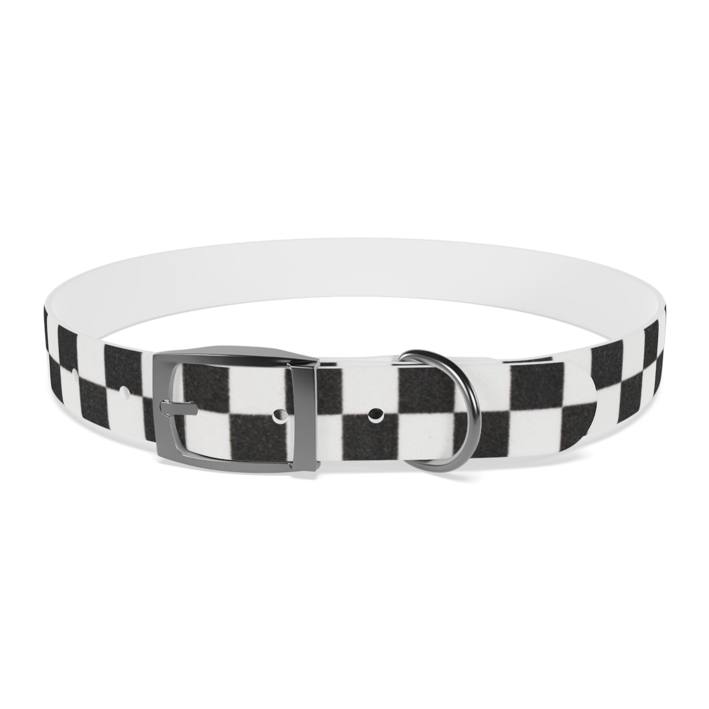 Personalized Checkered Dog Collar