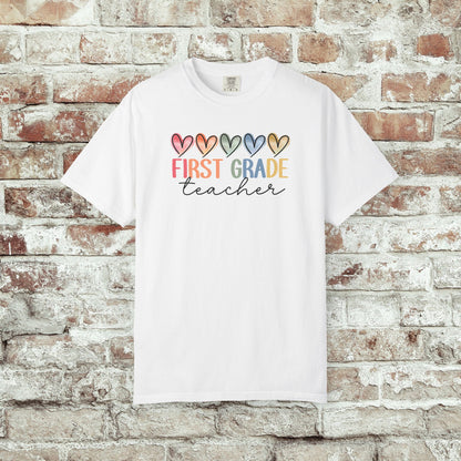 First Grade Teacher Unisex Shirt Comfort Colors