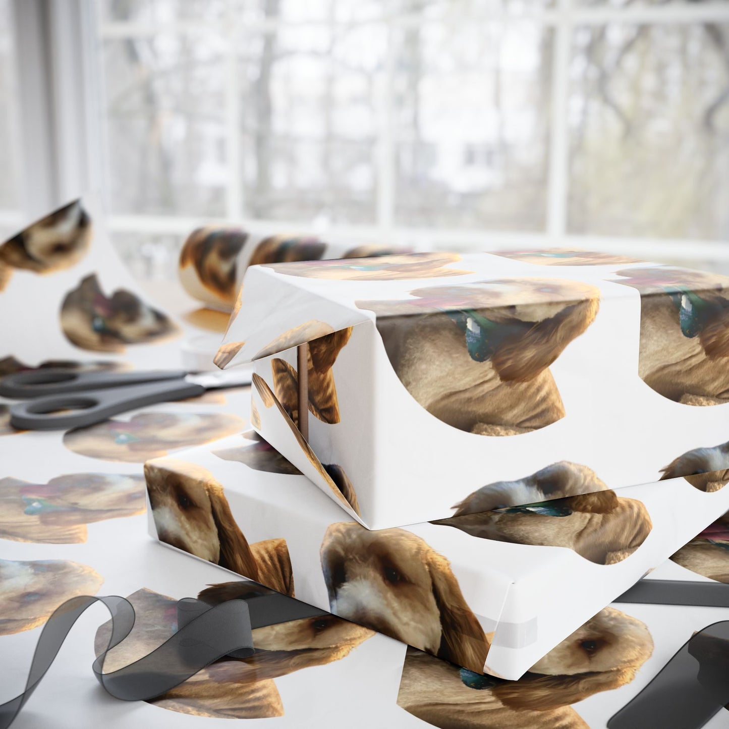 Custom Pet Photo Wrapping Paper with Your Cat, Dog, Hamster, Bird, etc.