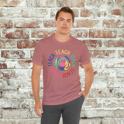 Unisex Soft-Style Teach Teach Teach Shirt for Teachers