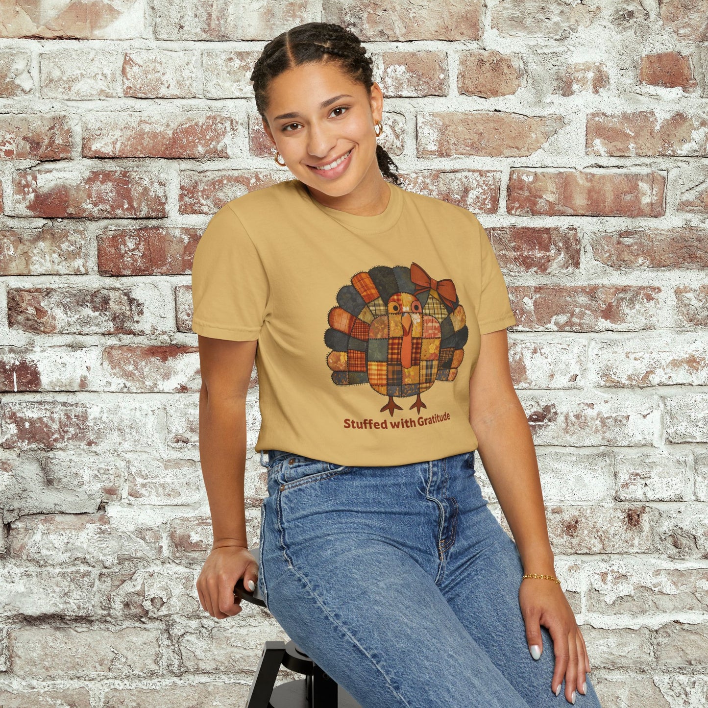 Thanksgiving Turkey Patchwork Unisex T-shirt