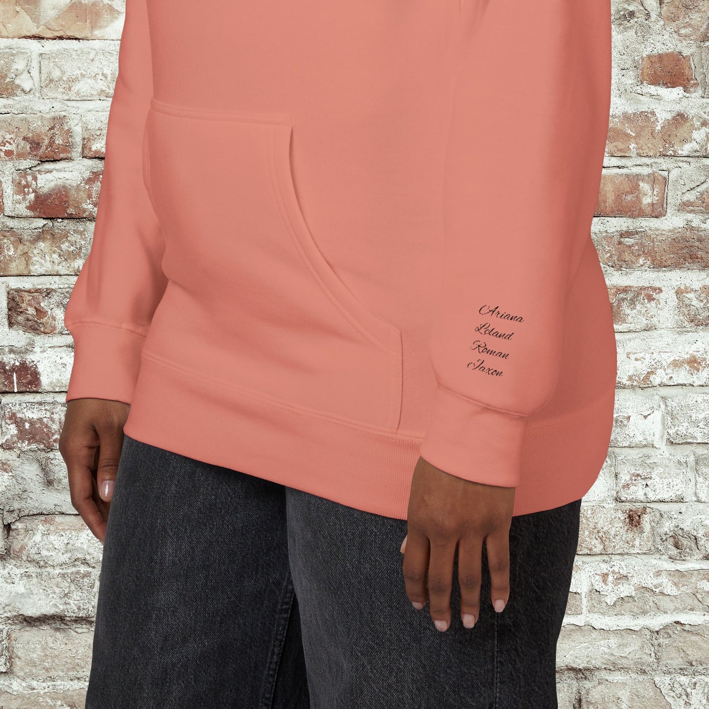 Personalized Embroidered Mama Hoodie with Kids Names