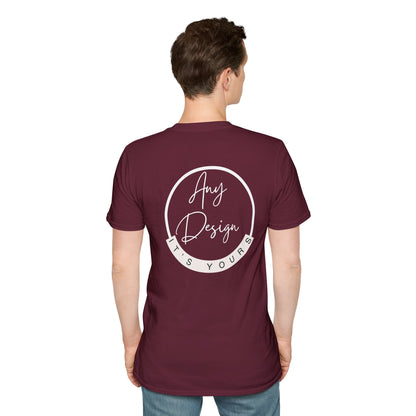 Personalizable Unisex Softstyle T-Shirt- Back Print Only!