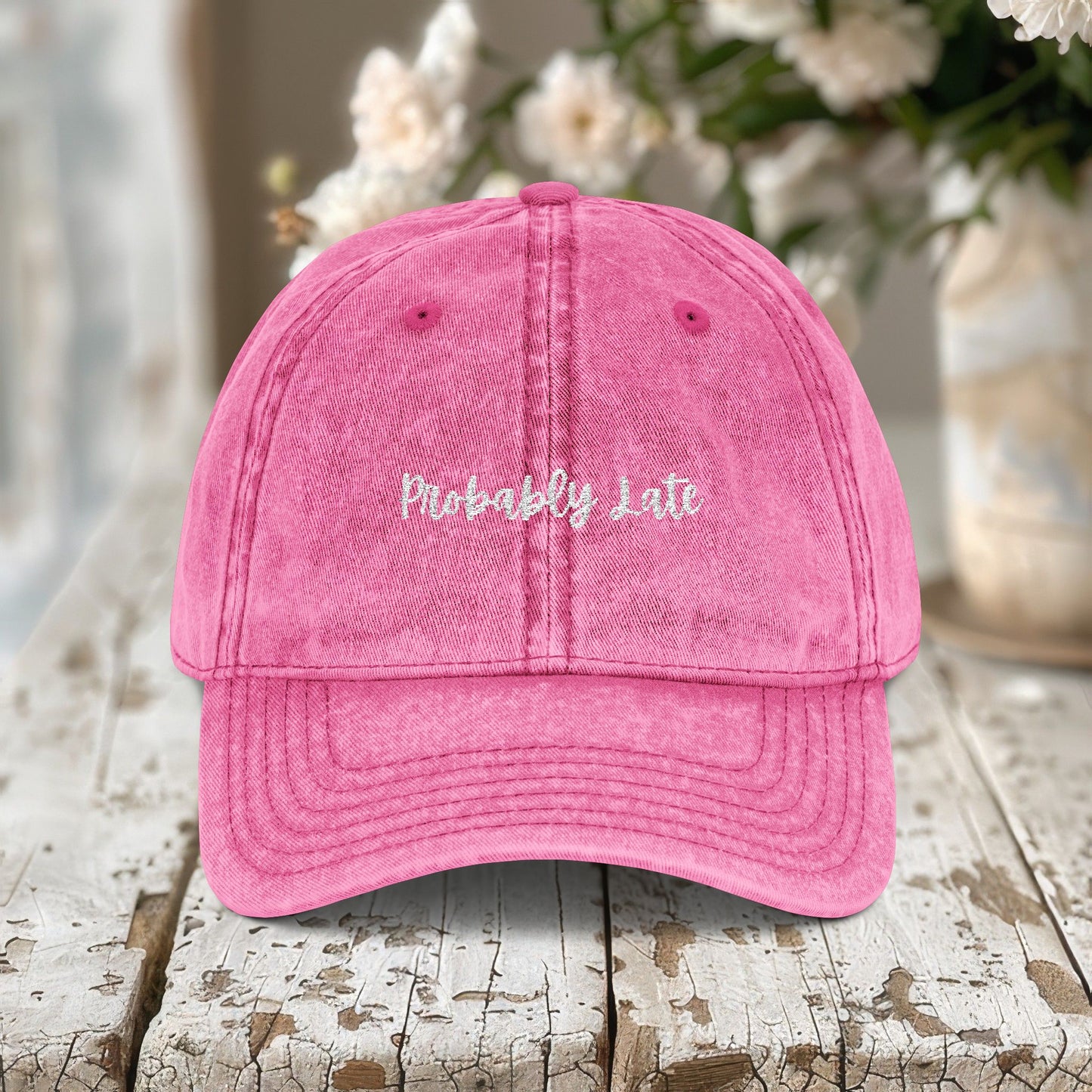 Probably Late Embroidered Distressed Hat