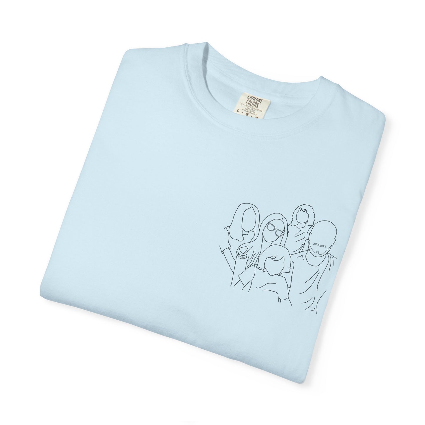 Custom Photo Shirt, Minimalist Line Art Unisex T-Shirt