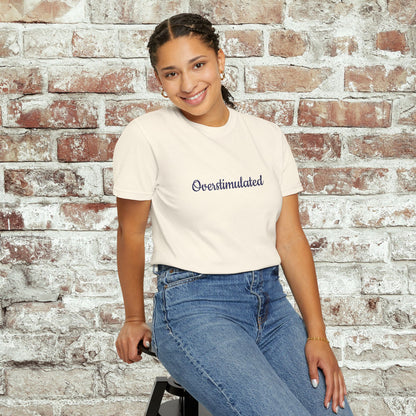 "Overstimulated" Embroidered Shirt