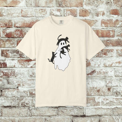 Spooky Ghost & Black Cats Comfort Colors Tee