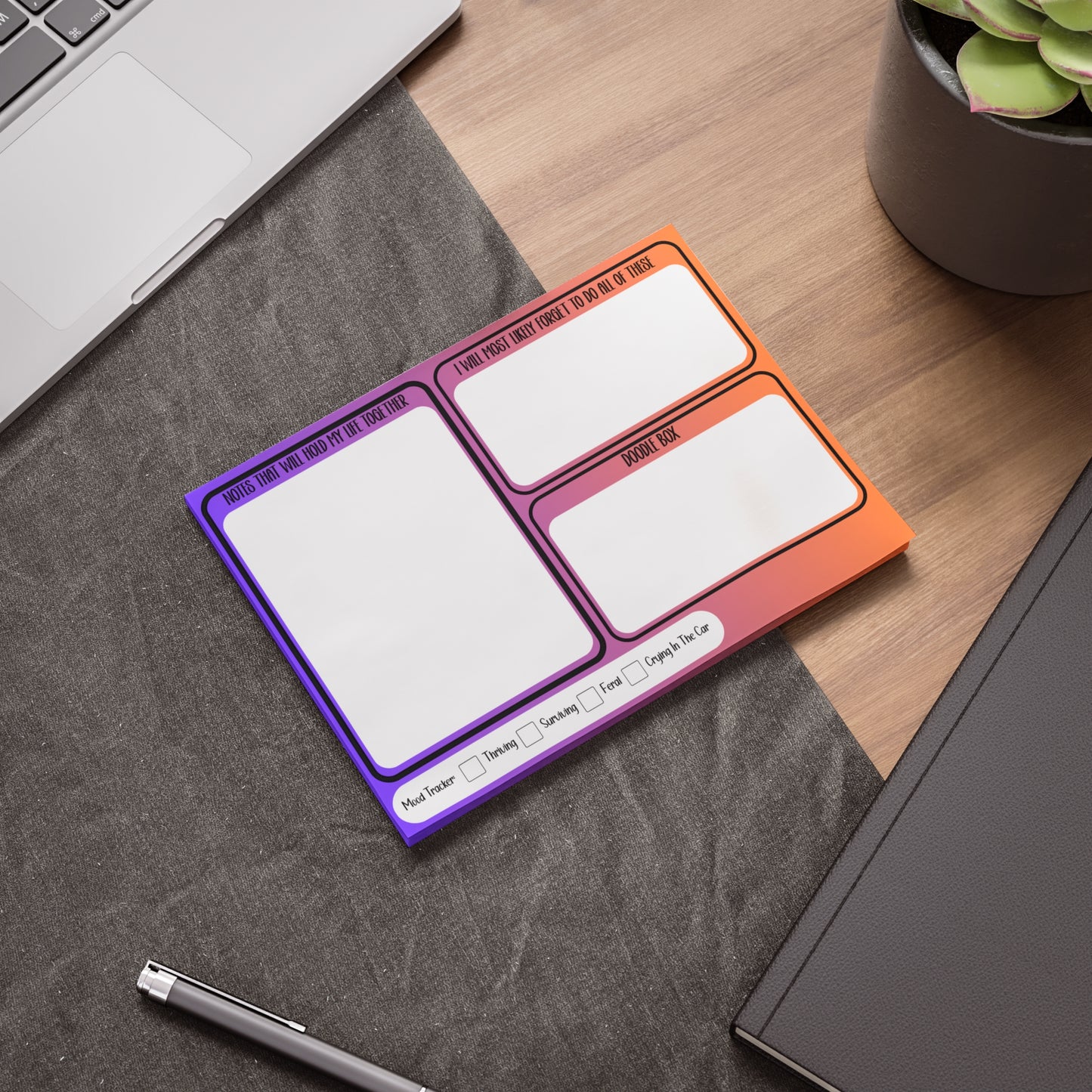 Funny ADHD Post-it® Note Pads for Neurodivergent Minds