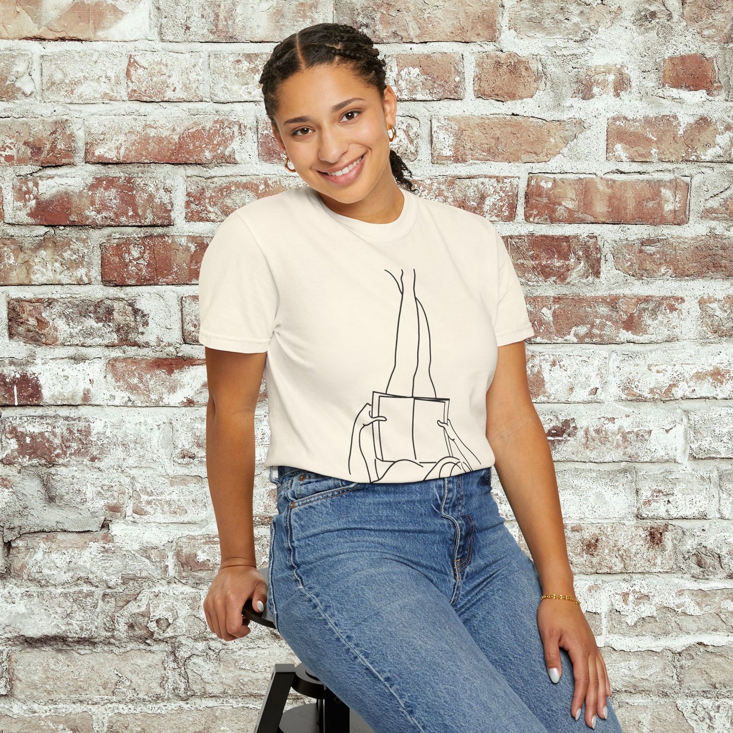 Reader Comfort Colors T-shirt - Feet Up Design