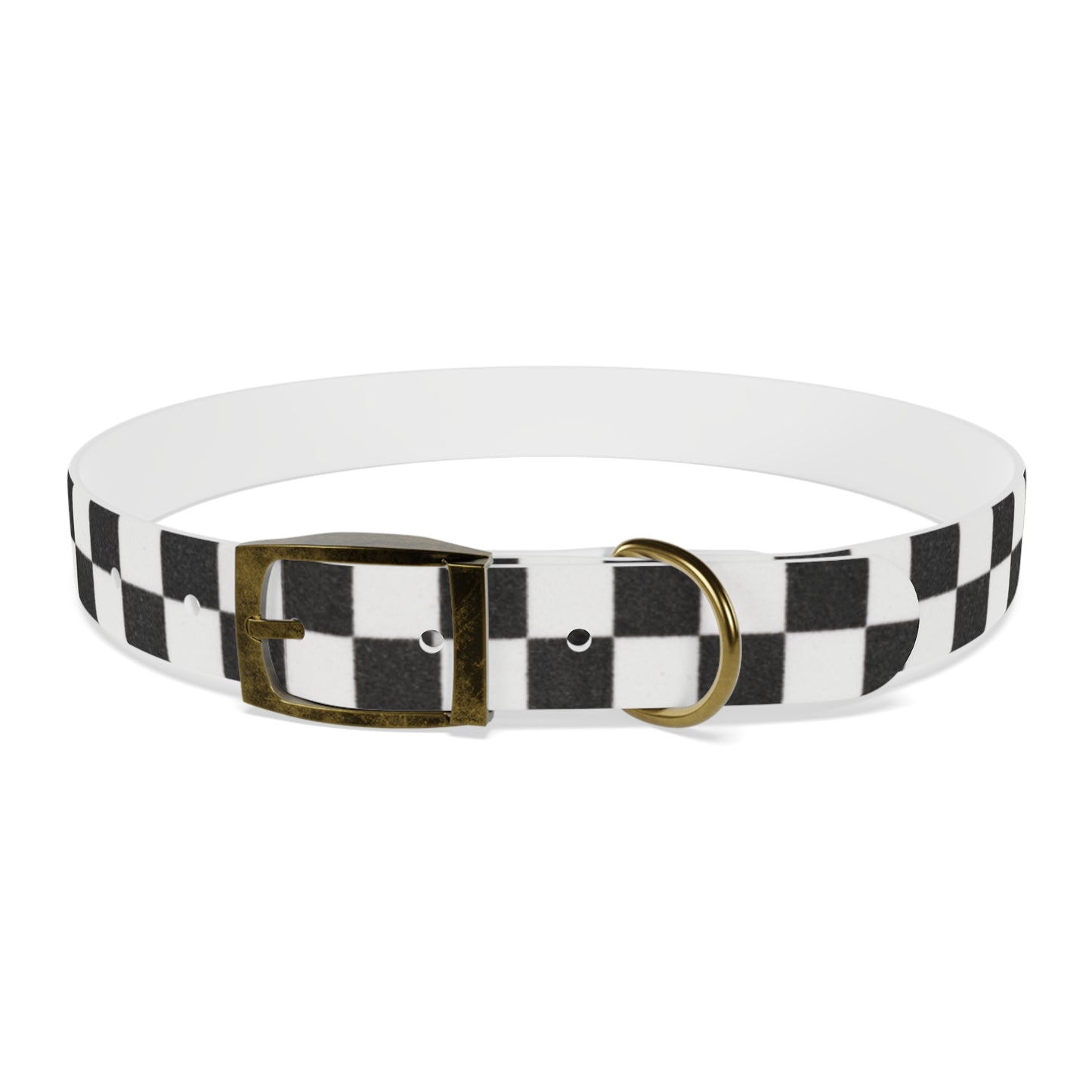 Personalized Checkered Dog Collar