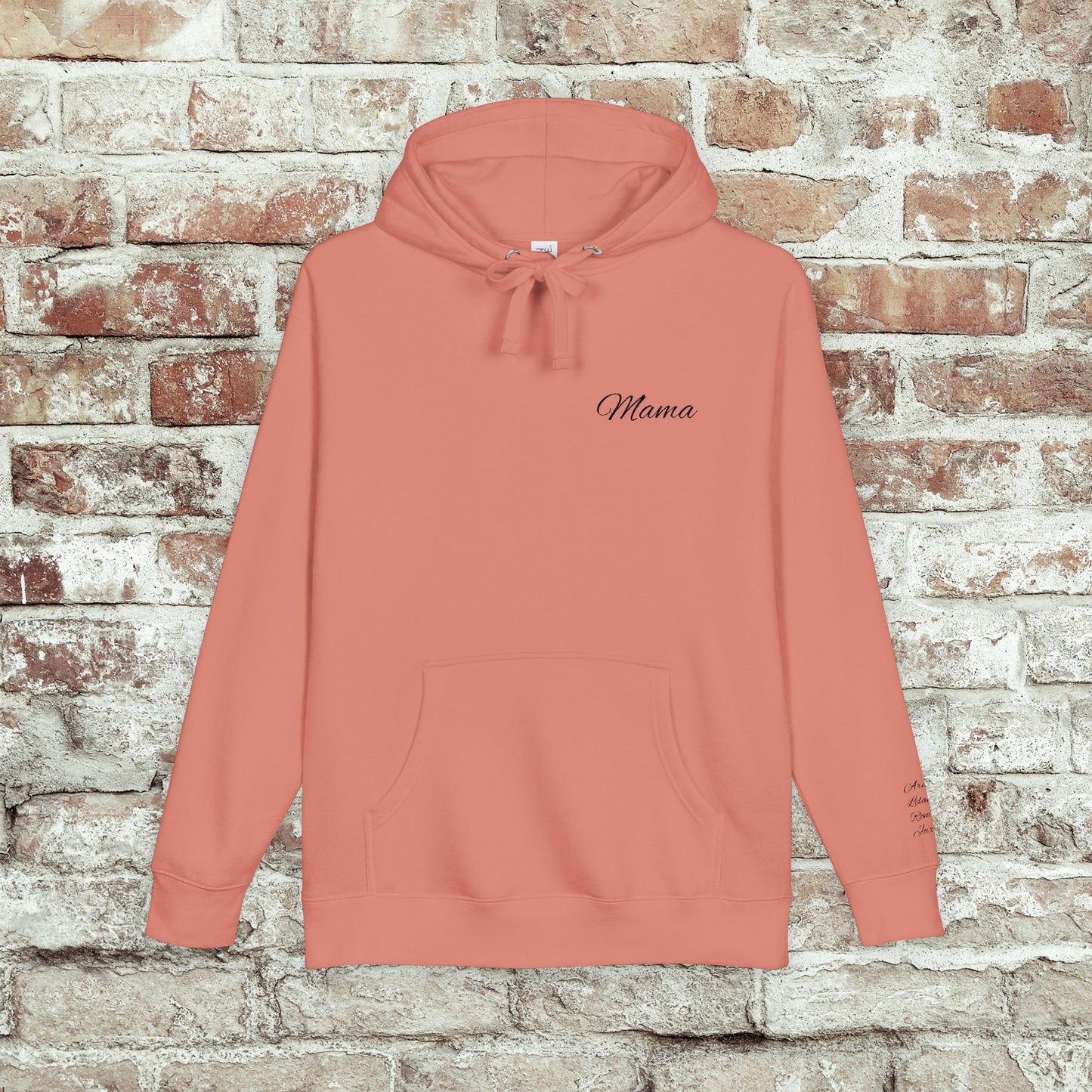 Personalized Embroidered Mama Hoodie with Kids Names