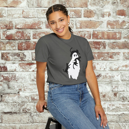 Spooky Ghost & Black Cats Comfort Colors Tee