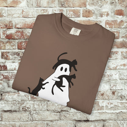 Spooky Ghost & Black Cats Comfort Colors Tee