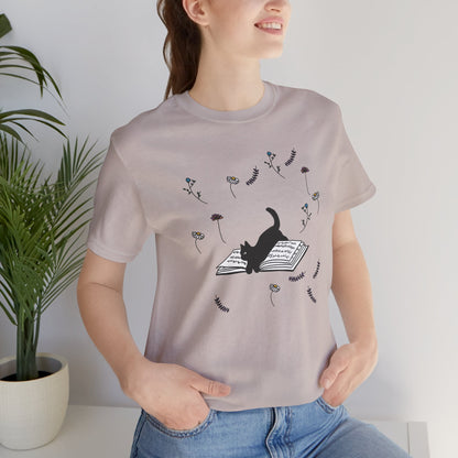Book Lover's Cat Tee