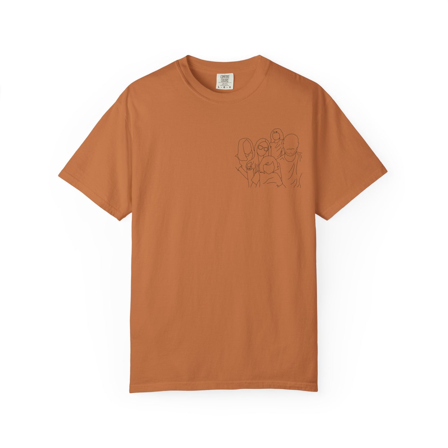 Custom Photo Shirt, Minimalist Line Art Unisex T-Shirt