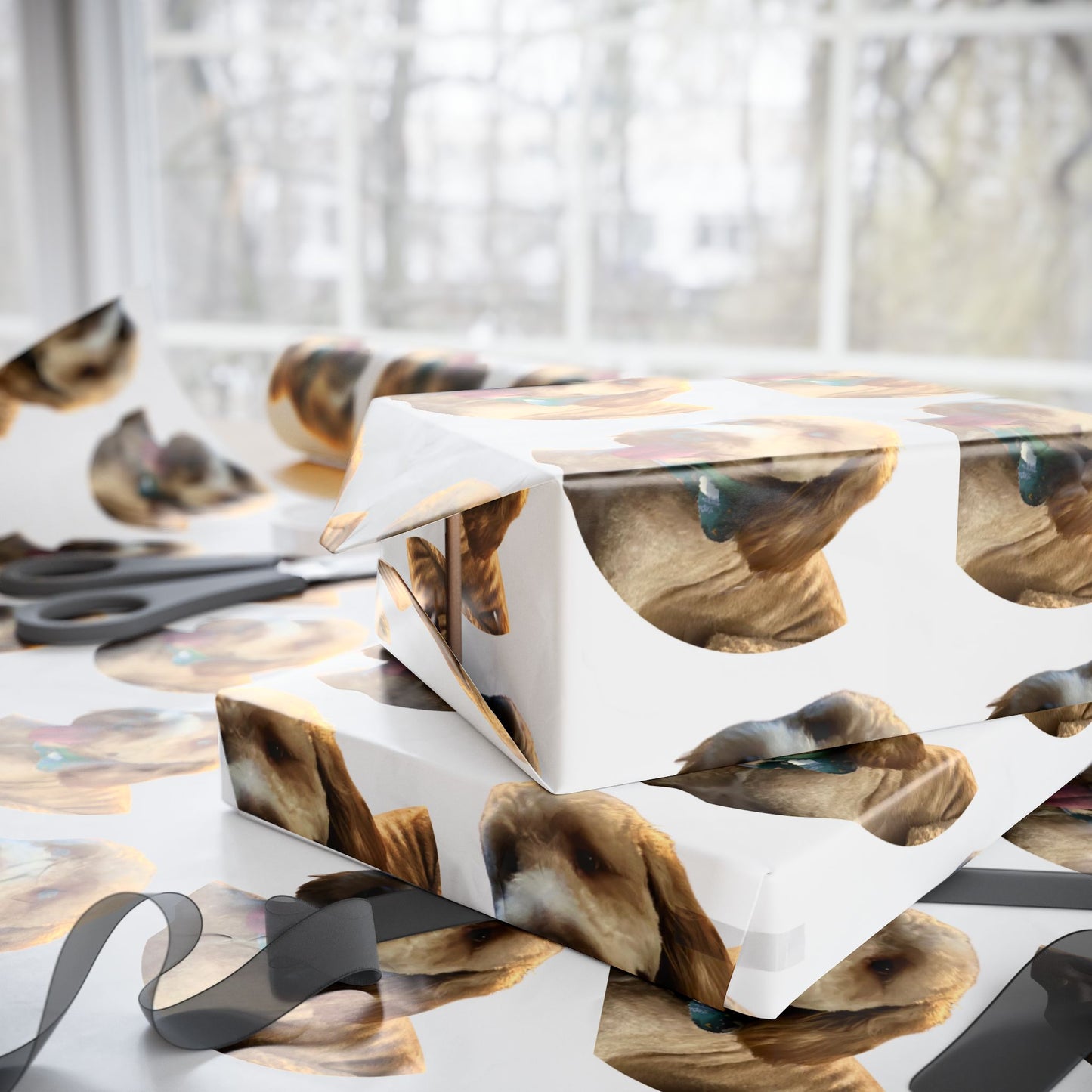 Custom Pet Photo Wrapping Paper with Your Cat, Dog, Hamster, Bird, etc.