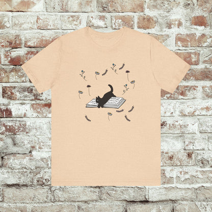 Book Lover's Cat Tee