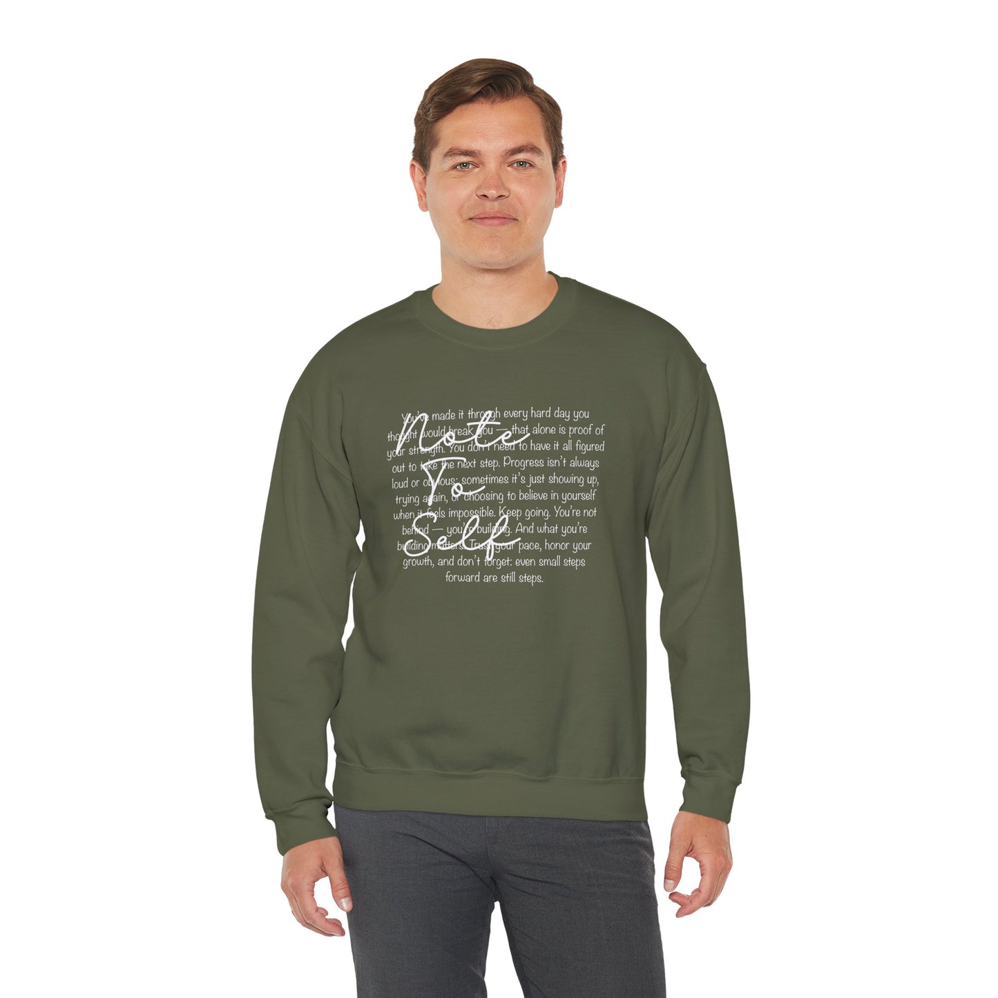 Note to Self Crewneck Sweatshirt - Mental Health Reminder Sweater