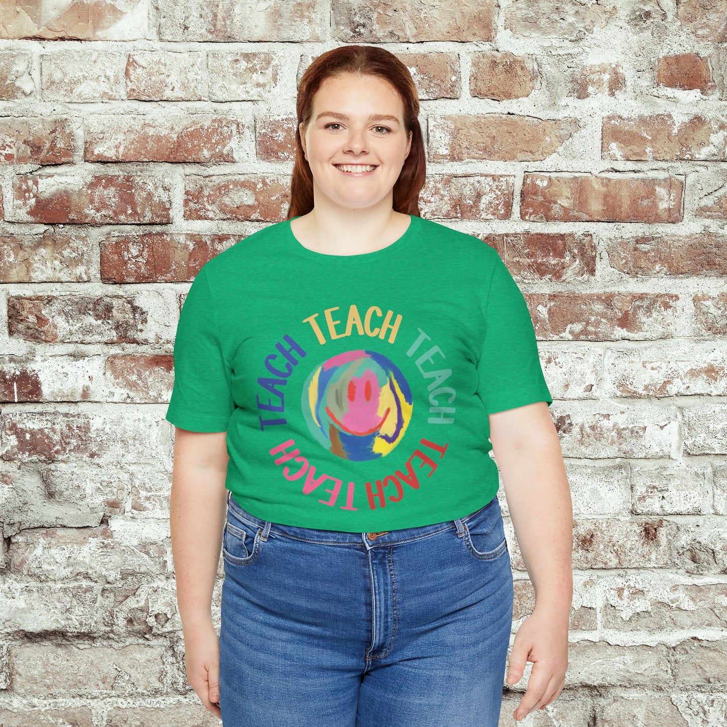 Unisex Soft-Style Teach Teach Teach Shirt for Teachers