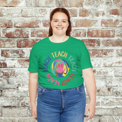 Unisex Soft-Style Teach Teach Teach Shirt for Teachers
