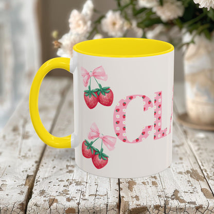 Clara Personalized Strawberry Mug