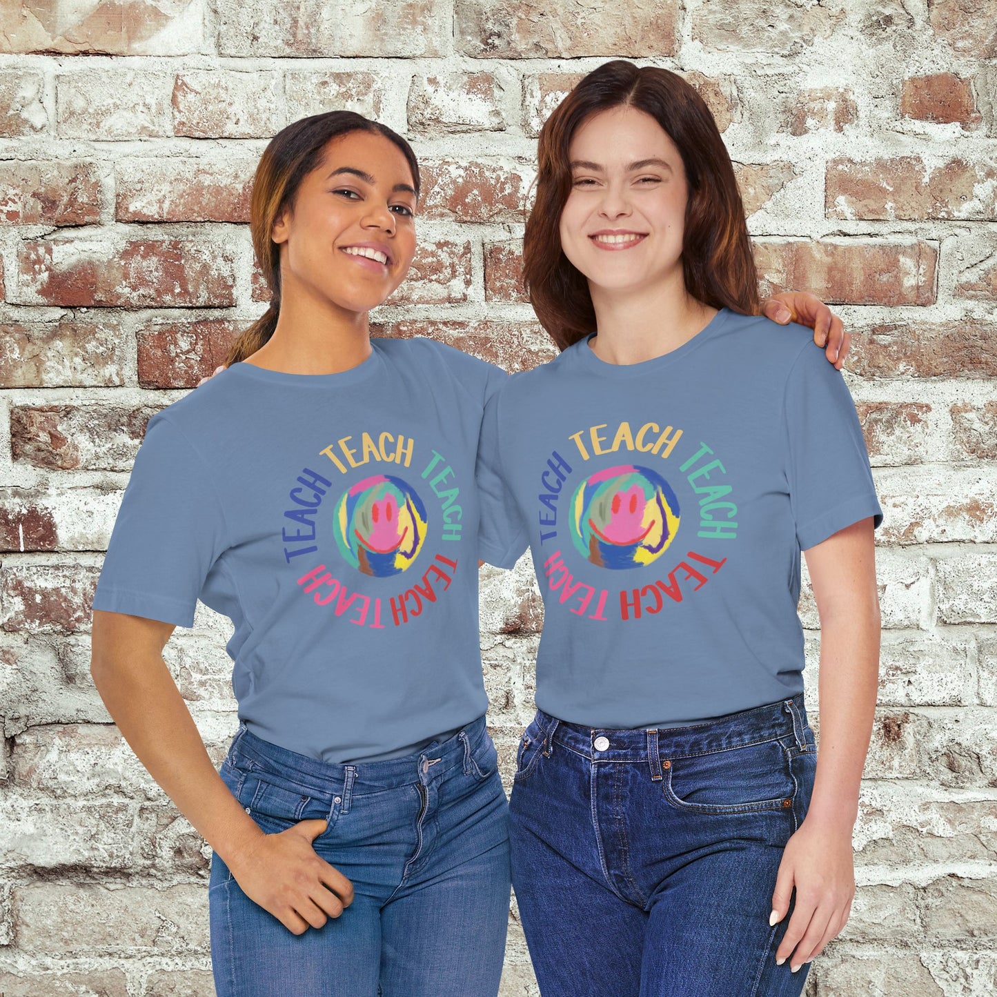 Unisex Soft-Style Teach Teach Teach Shirt for Teachers