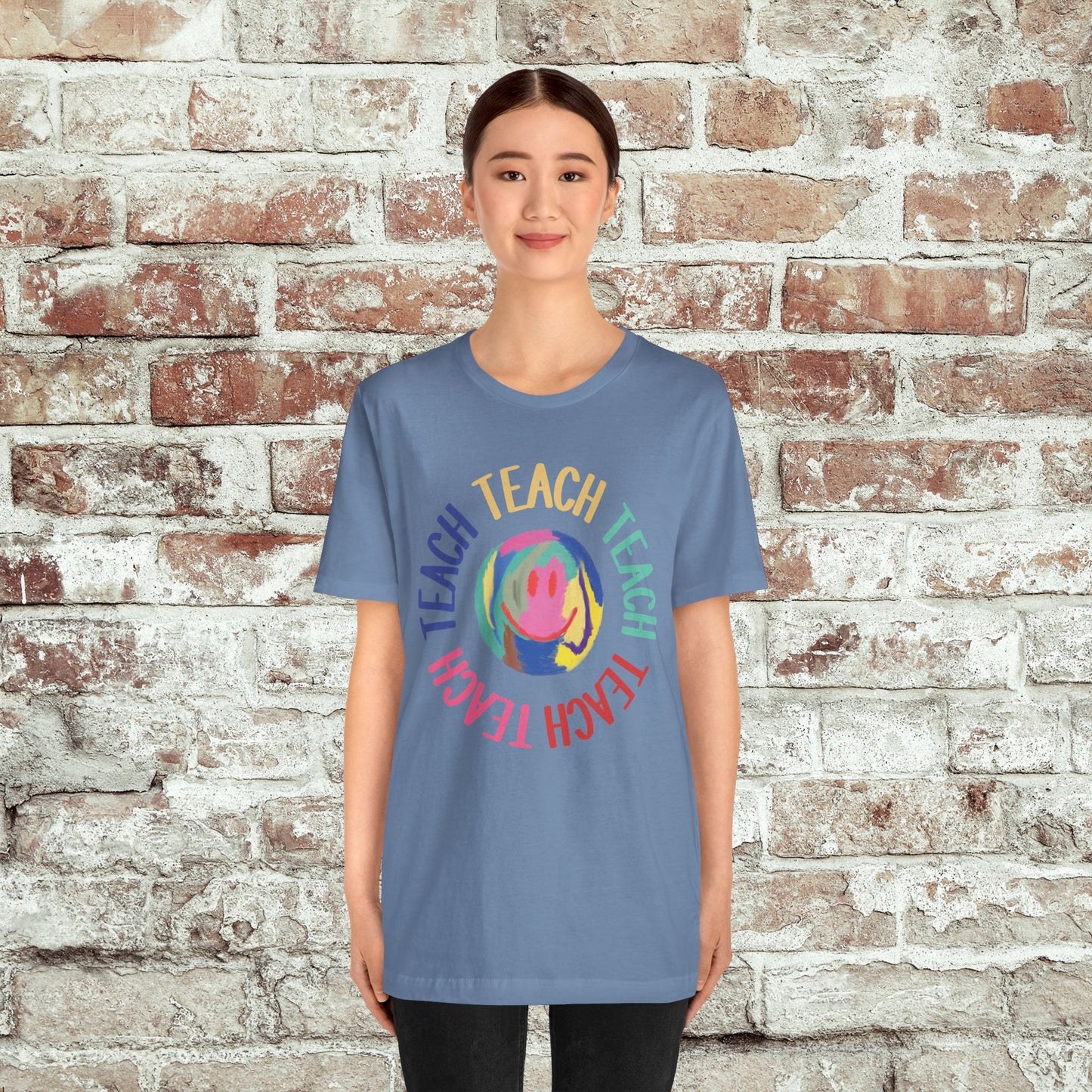 Unisex Soft-Style Teach Teach Teach Shirt for Teachers