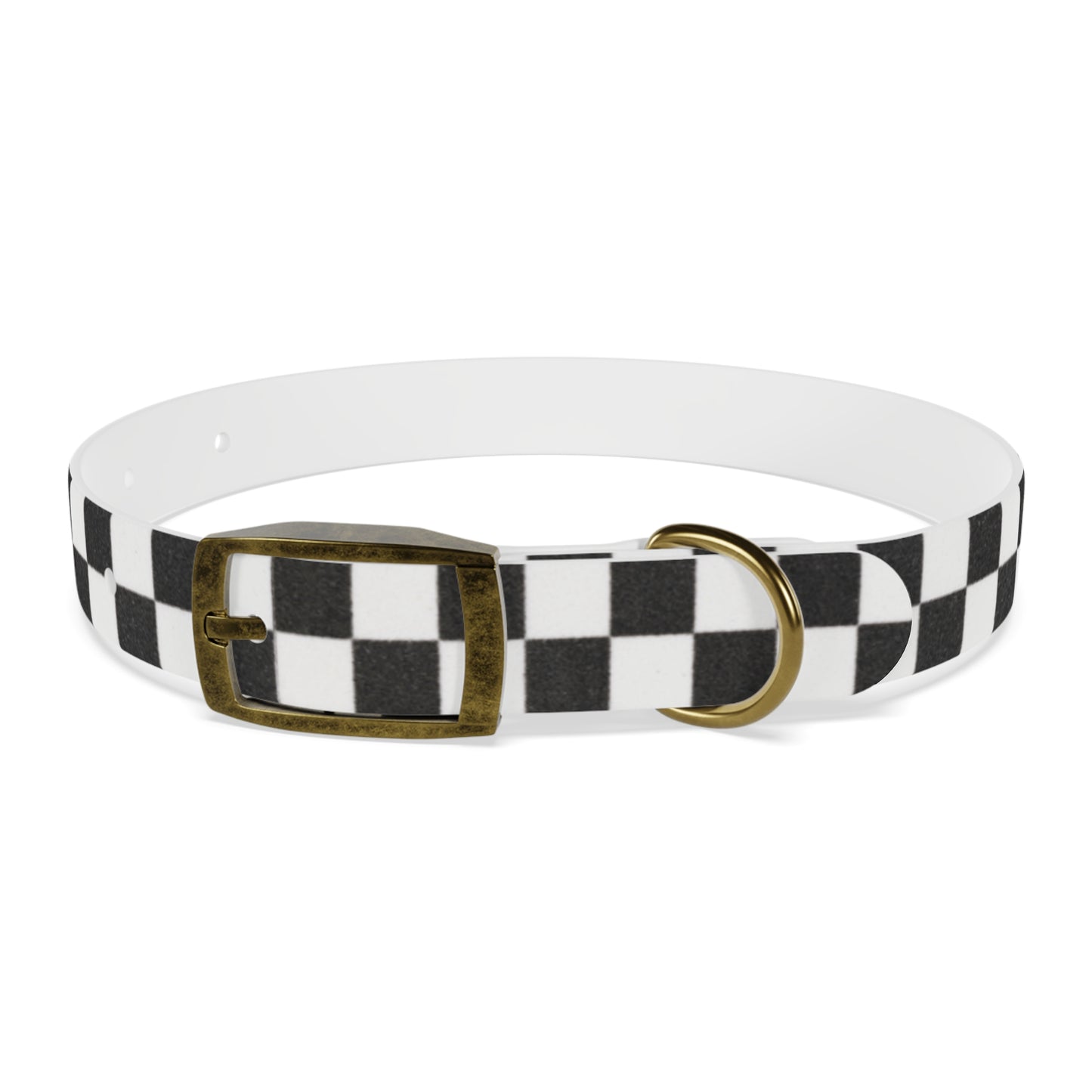 Personalized Checkered Dog Collar