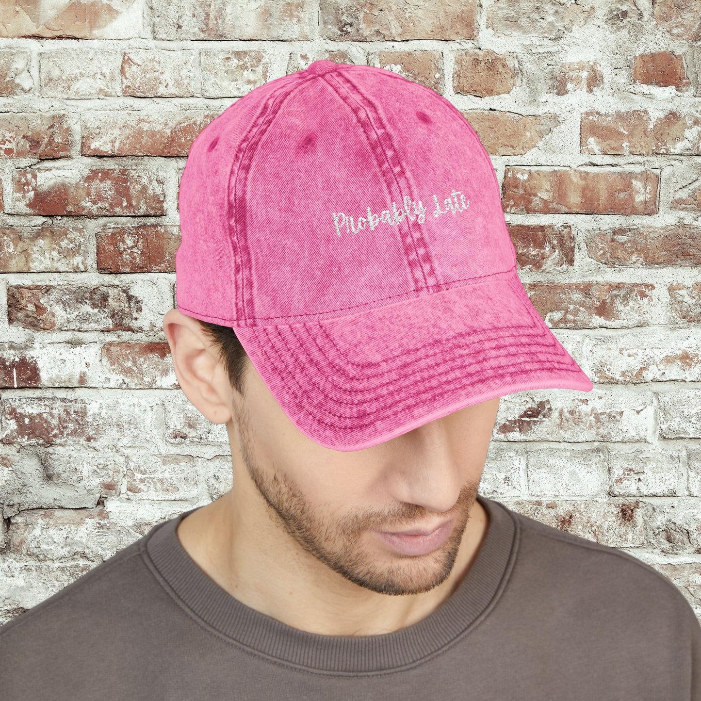 Probably Late Embroidered Distressed Hat