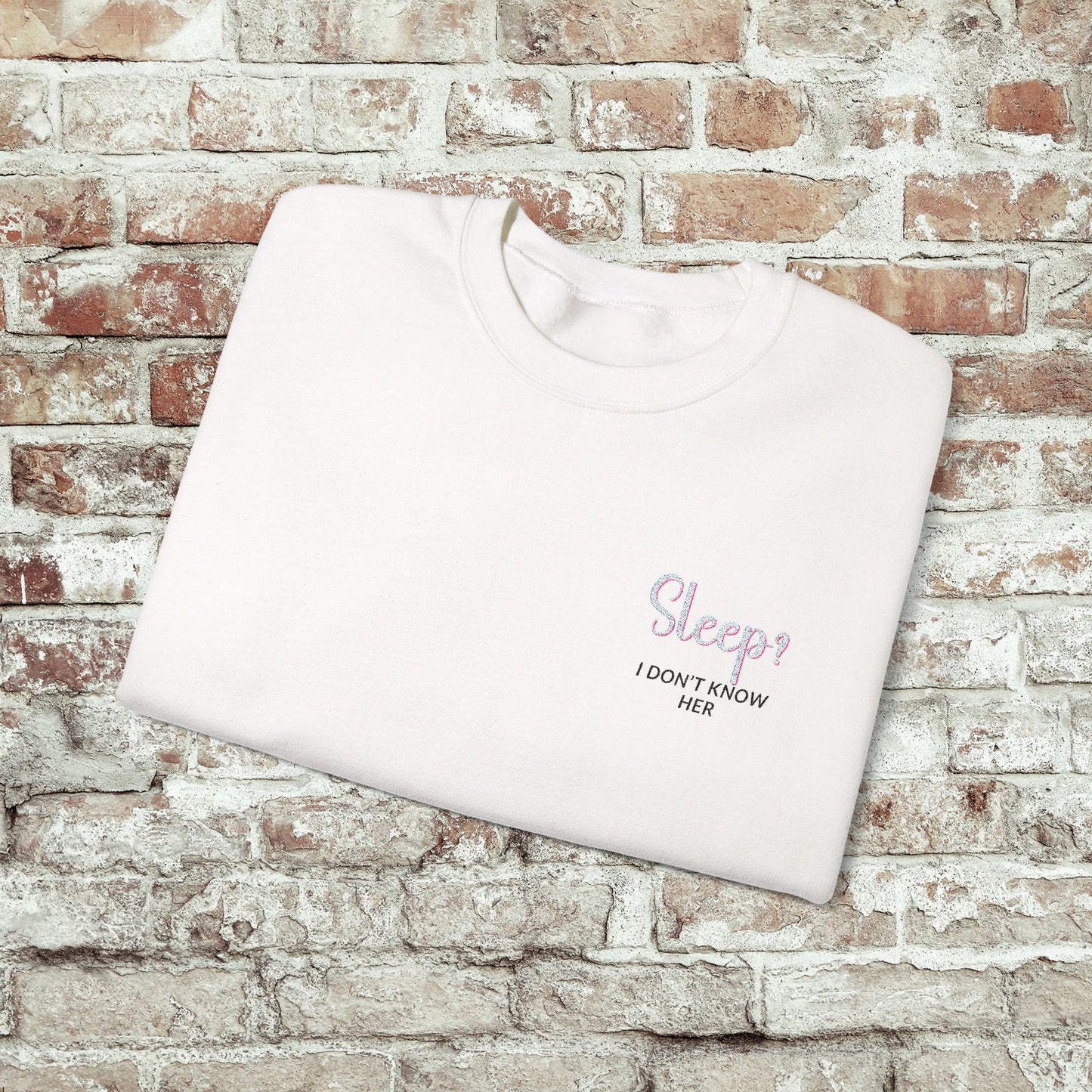 Embroidered Funny Tired Mom Sweatshirt