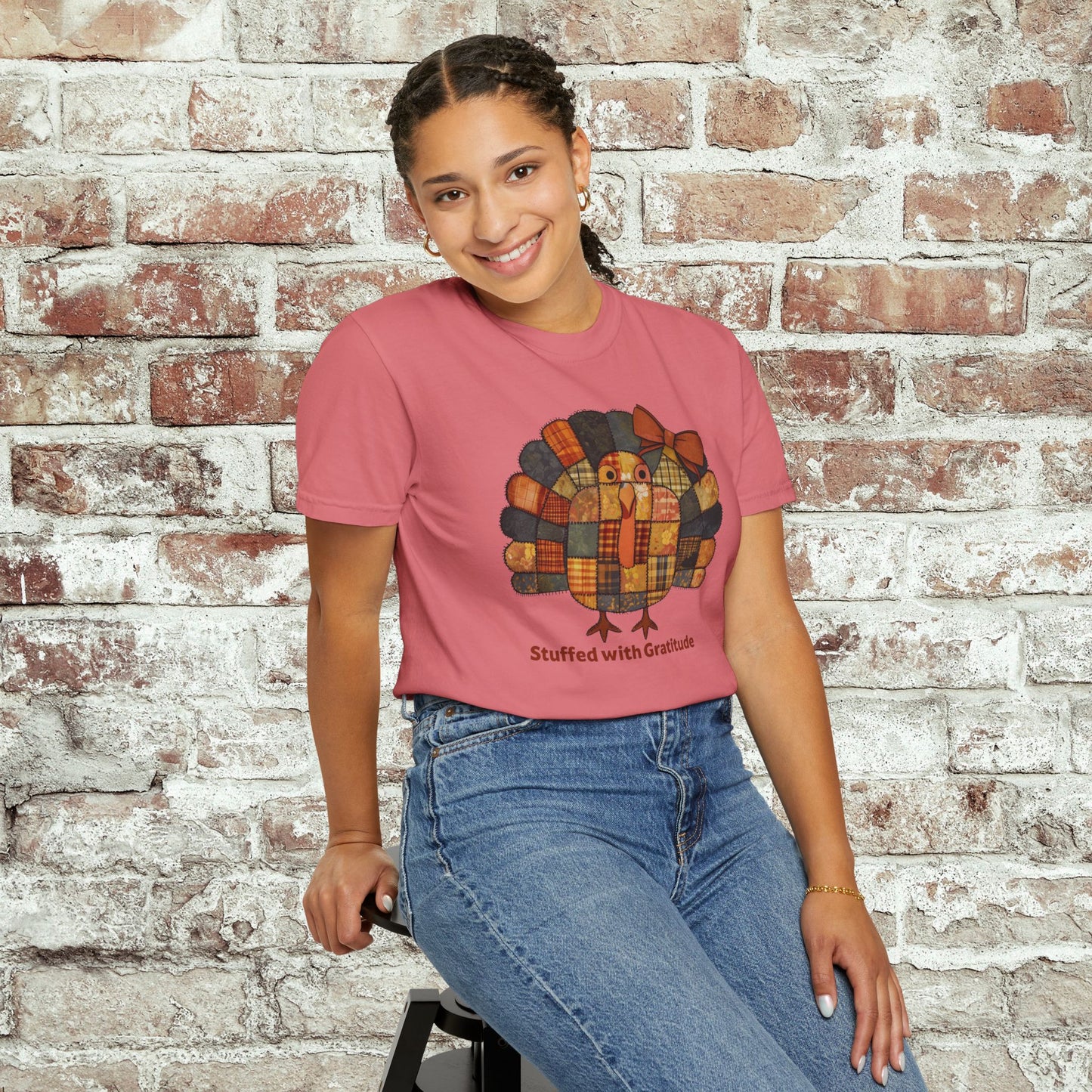 Thanksgiving Turkey Patchwork Unisex T-shirt