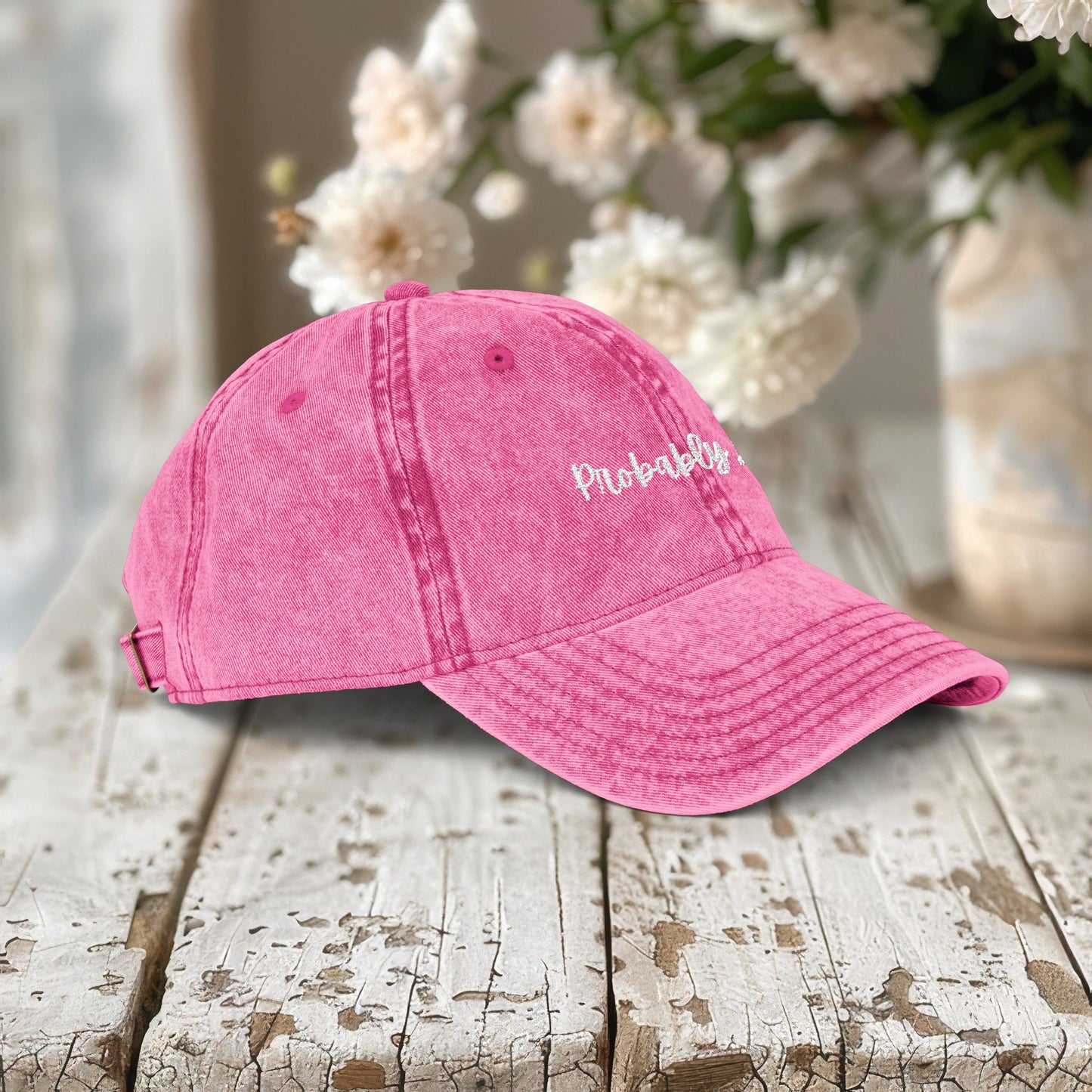 Probably Late Embroidered Distressed Hat