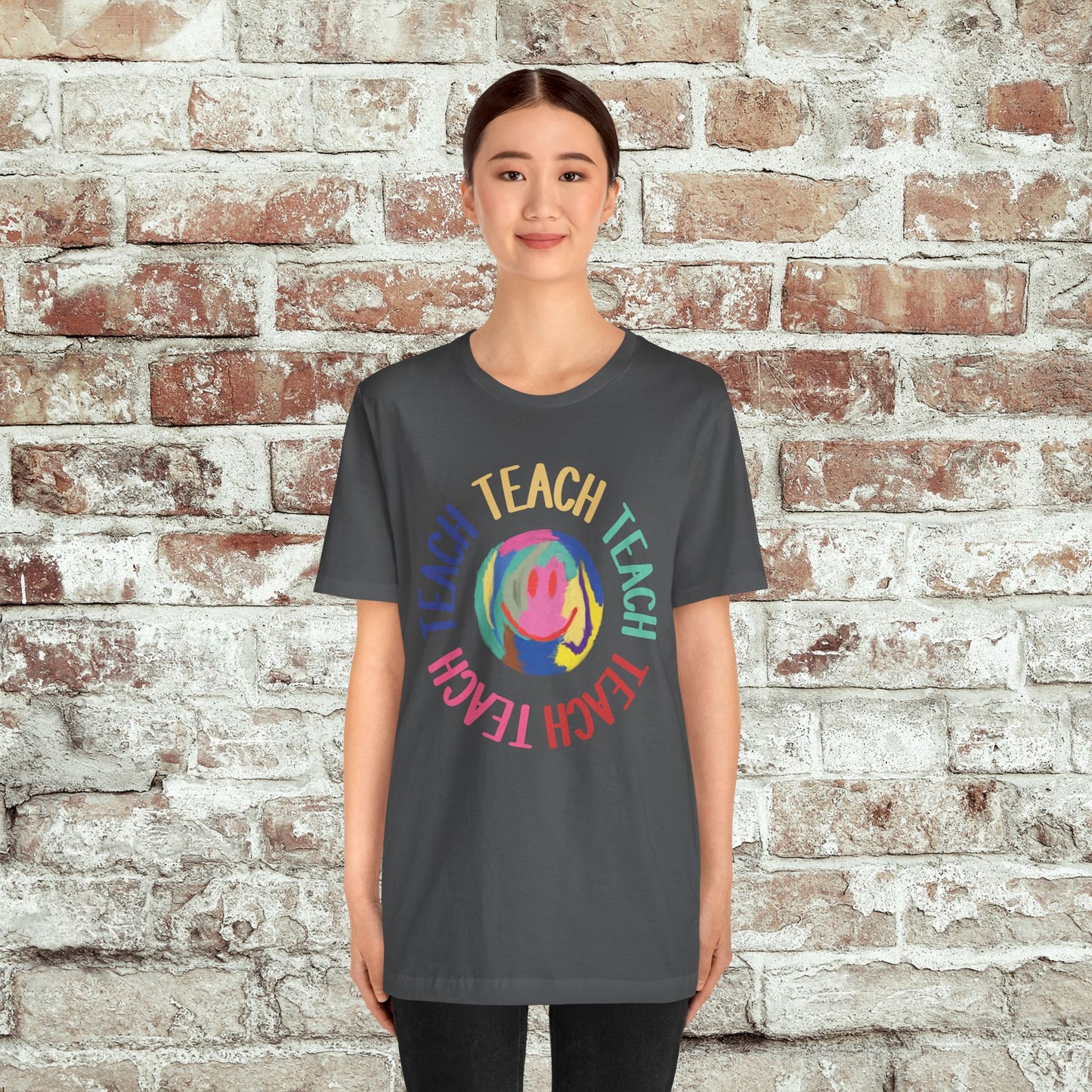 Unisex Soft-Style Teach Teach Teach Shirt for Teachers