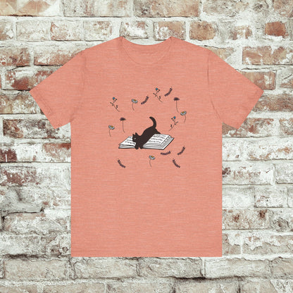 Book Lover's Cat Tee