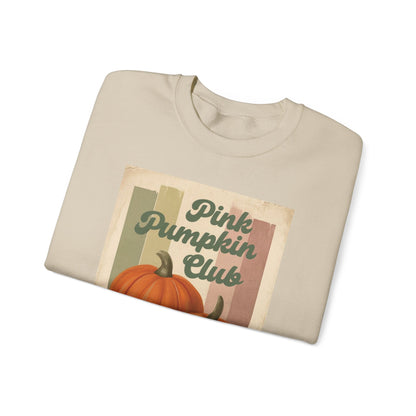 Pink Pumpkin Club Sweatshirt, Retro Fall Sweater