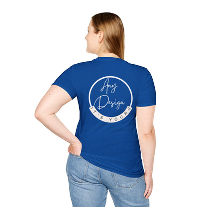 Personalizable Unisex Softstyle T-Shirt- Back Print Only!