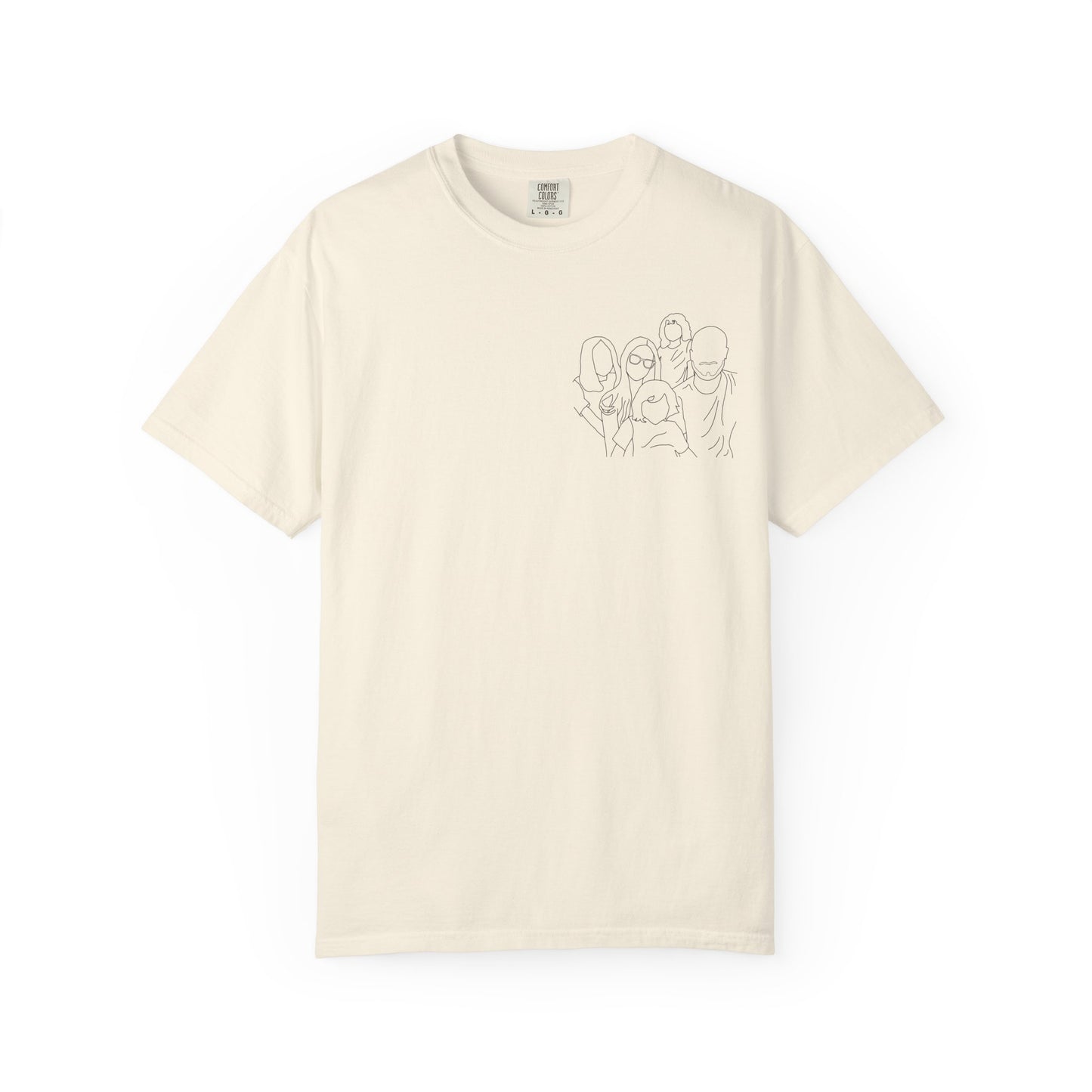 Custom Photo Shirt, Minimalist Line Art Unisex T-Shirt